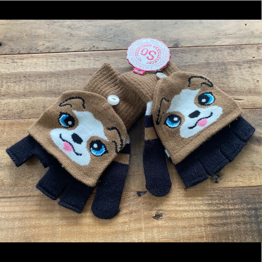 NWT Puppy Fingerless gloves